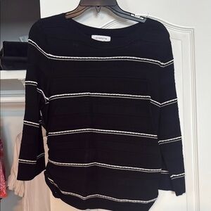 Black and White Striped Sweater